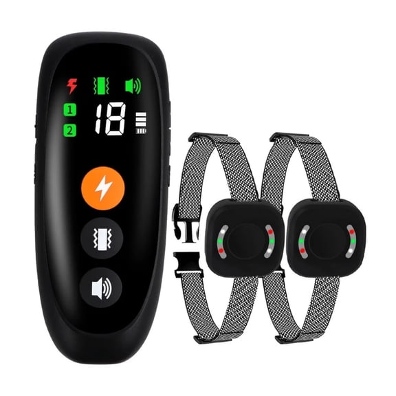 Smart Dog Training Collar with Remote, 2 in 1 Automatic Anti Bark Device for All Breeds