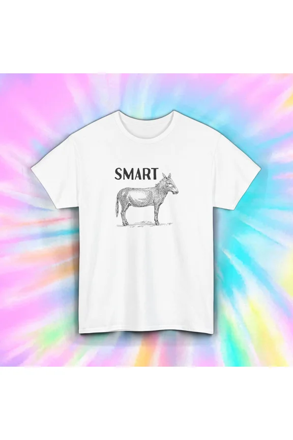 Smart Donkey Funny Sarcastic Animal Pun Joke Humor Gift Unisex T-Shirt up to size 5XL