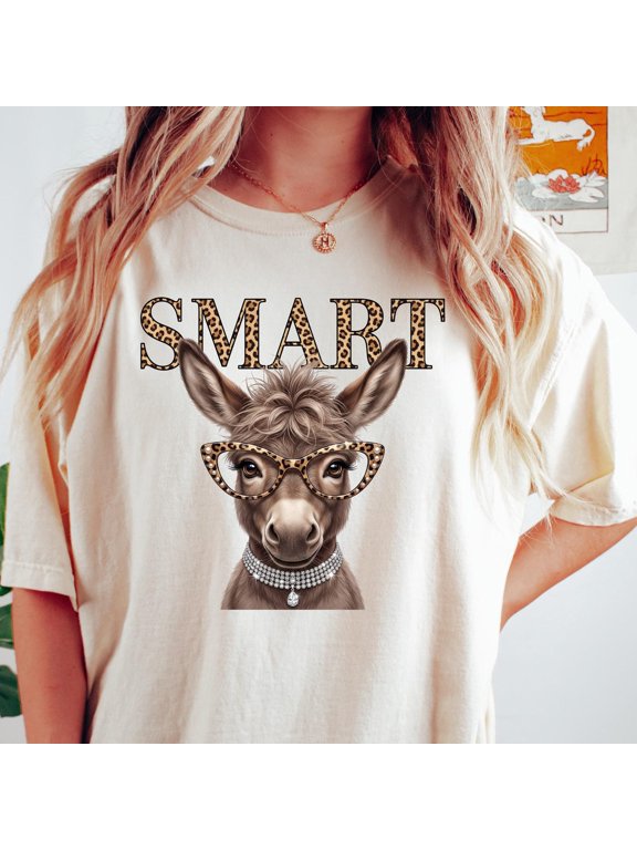 Smart Donkey Shirt Funny Donkey Tee Sassy Animal Shirt Attitude Shirt Farm Animal Tee Sass
