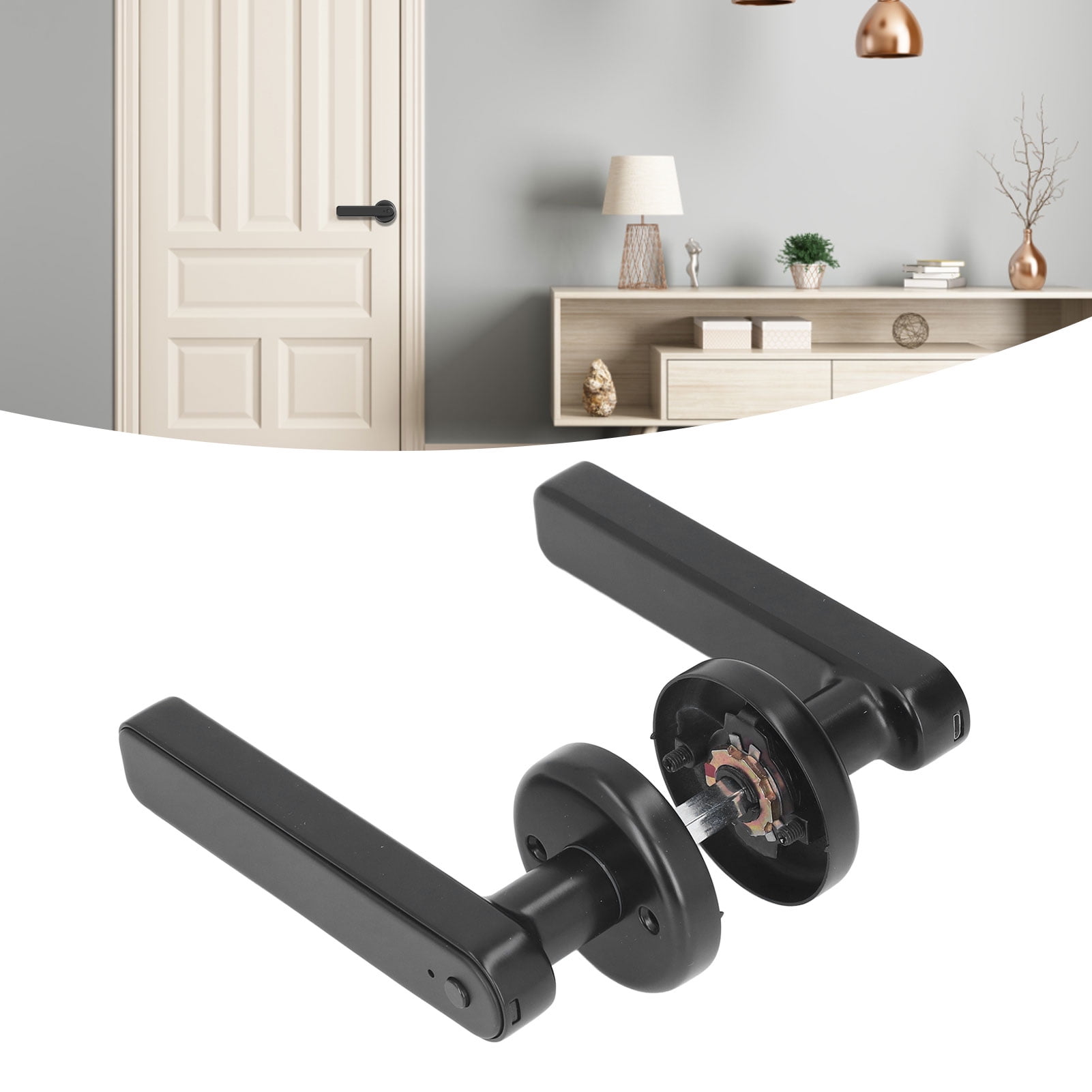 Smart Door Handle, Fingerprint Door Lock Single Row Electronic Password