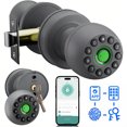 thumbnail image 1 of Door Knob,Blacksmith 4 in 1 Smart Door Knob With Fingerprint,App,Password and Key Quick Unlock,Biometric Smart Door Lock for Home, Apartment, Office,Gray, 1 of 8