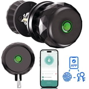 Door Knob,Blacksmith Smart Door Knob With 3 Ways Quick Unlock,Smart Door Lock,Bronze