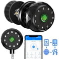 thumbnail image 1 of Door Knob,Blacksmith Smart Door Knob With 4 Ways Quick Unlock,Fingerprint Door Lock,Smart Door Lock for Home, Apartment, Office,Black, 1 of 9