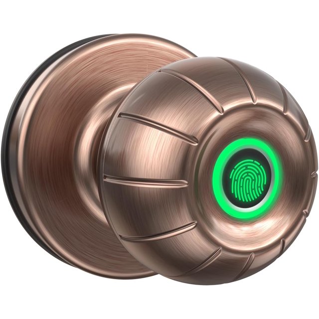 Smart Door Knob, Fingerprint Door Lock Quick Access Biometric Doorknob