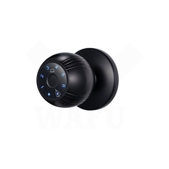 Smart Door Knob Lock Biometric Fingerprint Digital Electronic Round Keyless Entry Indoor Security