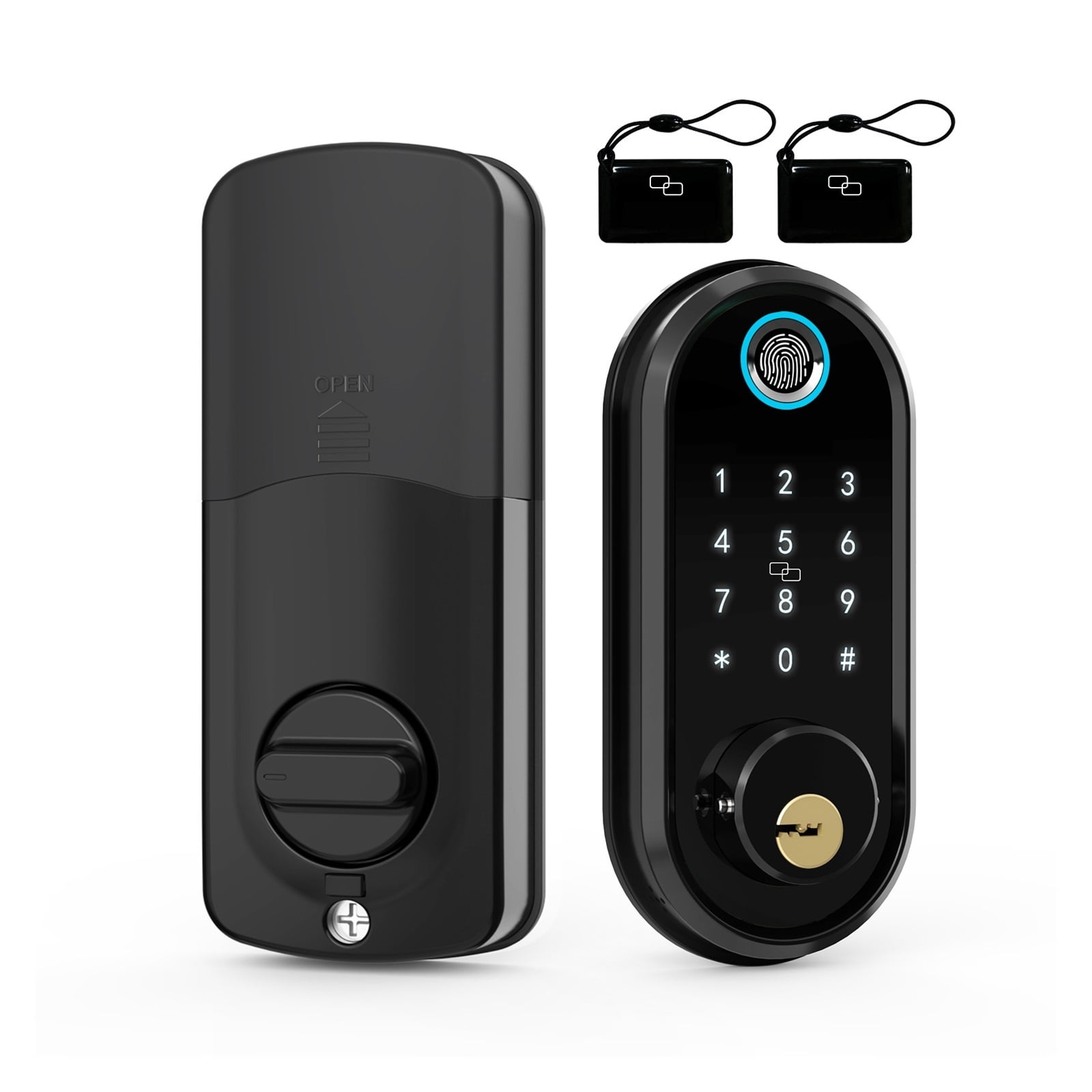 Smart Door Lock Biometric Fingerprint Locks Electronic Keyless Entry Front Digit Keypad Door 0028