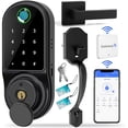 thumbnail image 1 of Door Lock,Blacksmith Smart Door Lock and Handle Set with Wifi Gateway and 5 Ways Quick Unlock,Fingerprint Door Lock,Electronic Door Lock for Front/InteriorDoor,Black, 1 of 11