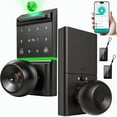 thumbnail image 1 of Door Lock,Blacksmith Smart Door Lock with Handle and 5 Ways Quick Unlock,Fingerprint Door Lock,Electronic Door Lock for Front/InteriorDoor,Black, 1 of 8