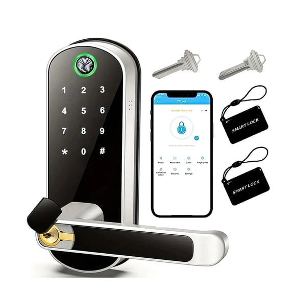 Smart Door Lock Fingerprint Electronic Deadbolt Keypad Monitor Keyless Entry Auto Lock Easy Install Hotel