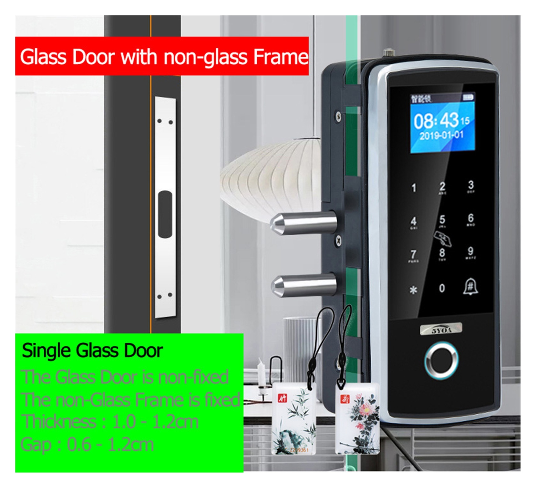 Smart Door Lock Fingerprint Electronic Digital Gate Opener Electric
