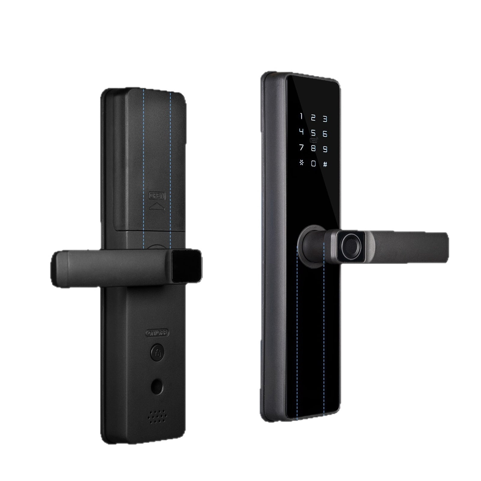 Smart Door Lock Indoor Password Fingerprint Remote Unlock Keycard ...