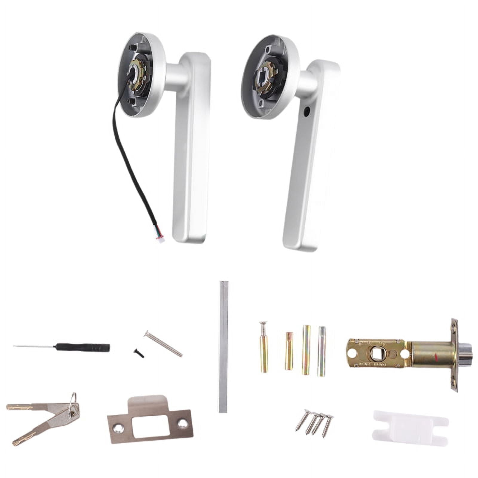 Tuya Smart WiFi Fingerprint Door Lock - Keypad, Handle, Deadbolt For 38-55mm Doors, App Control & Emergency Keys