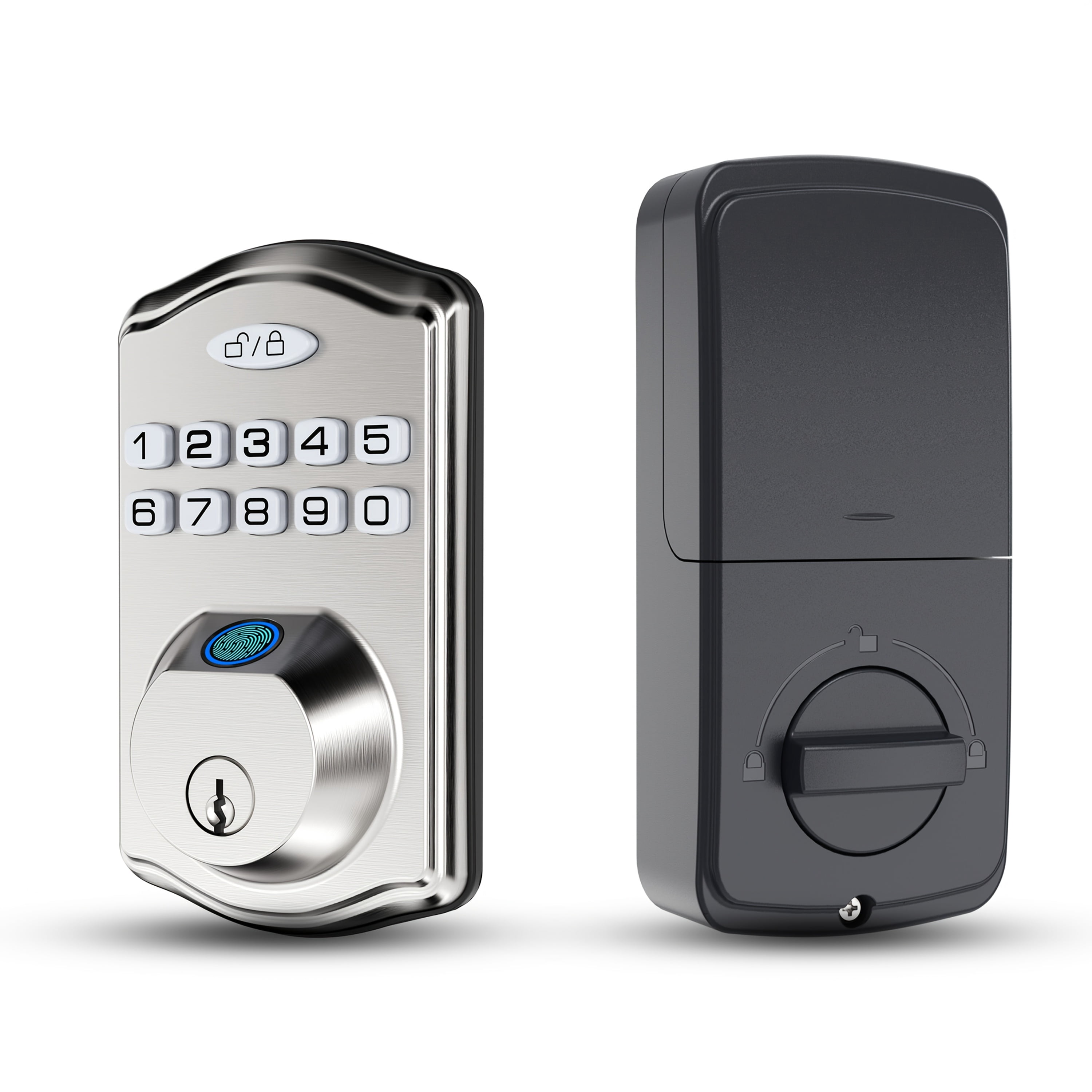 Smart Keyless Entry Door Lock With Fingerprint & Keypad - Auto Lock Deadbolt, Bluetooth App Control, Easy Installation