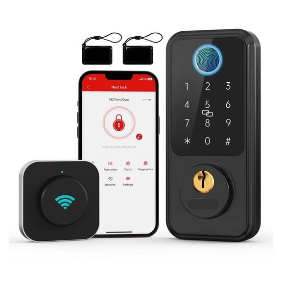 Smart Door Lock Keyless Entry With G2 Finrprint Deadbolt Locks Keypad Front Electronic Lock Remote Home ,Digital Lock