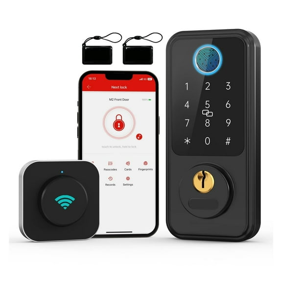 Smart Door Lock Keyless Entry With G2 Finrprint Deadbolt Locks Keypad Front Electronic Lock Remote Home ,Security Locking