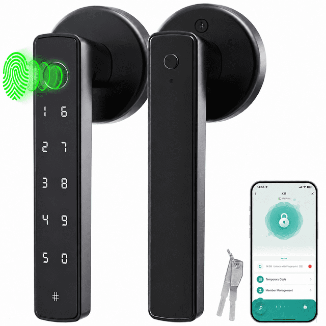 4 Door Code YFK Smart Door Lock with Knob — Keyless Entry Lock with Handle ...