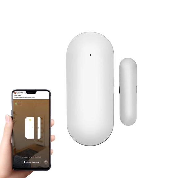 Wireless Home Alarm Kit, WiFi Door and Window Sensor, Smart Door Status Detection, Phone Warning, Works with Smart Life App