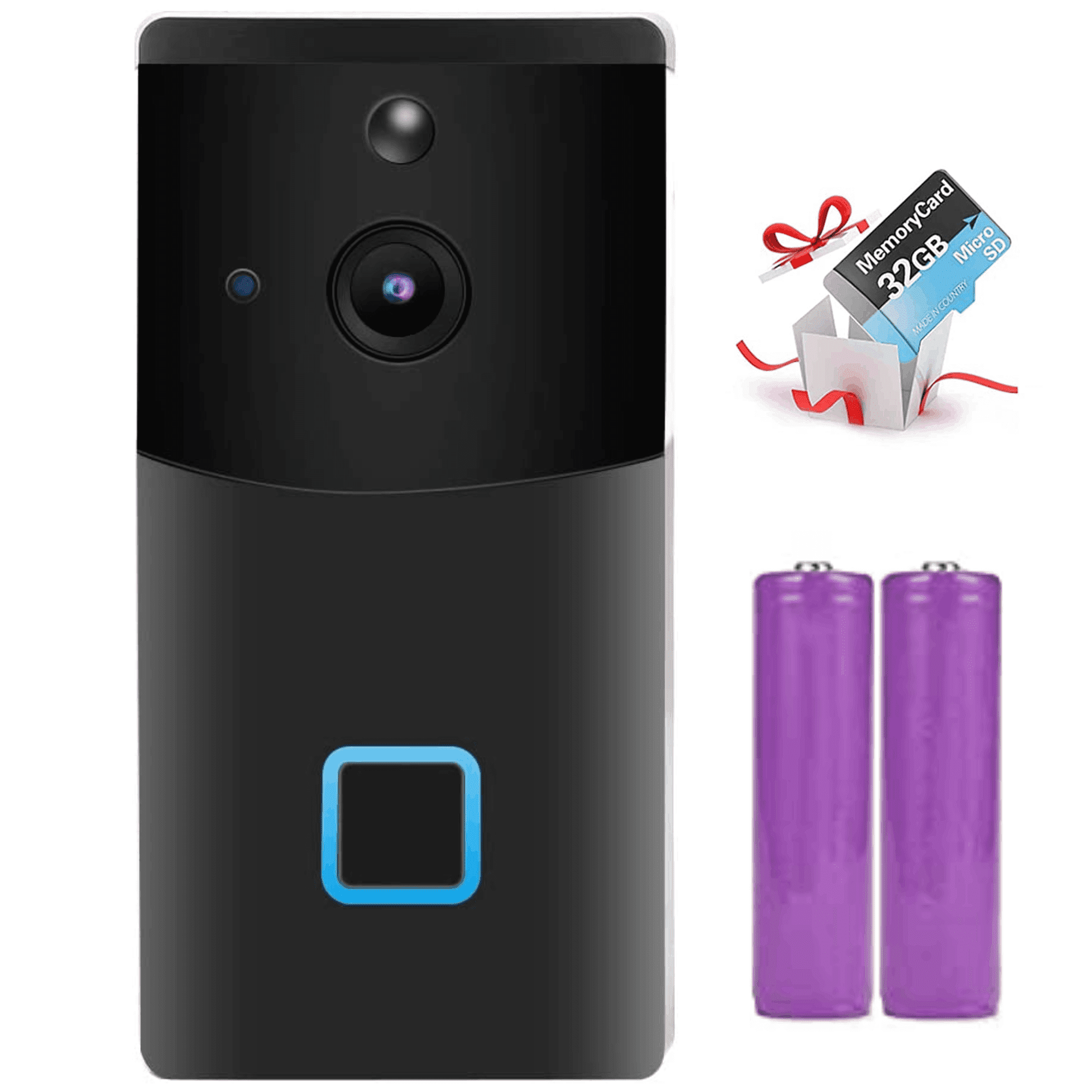 Smart Doorbell, 1080P HD Wireless Video Doorbell, Night Vision, 32GB