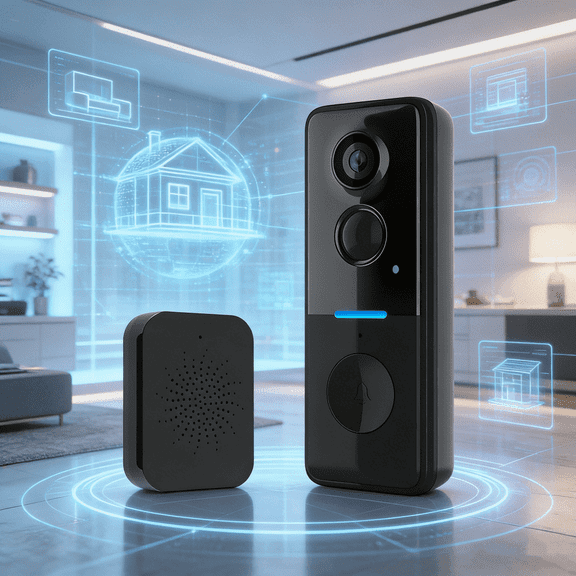 Outdoor Residential HD Camera Two-Way Audio Audio Intercom, Compatible with Smartphone