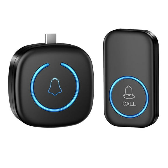 Smart Doorbells Type-C Port Wireless Doorbell Mini Shape 60 Music Options 5 Modes Volume Adjustable Led Flashing Doorbell