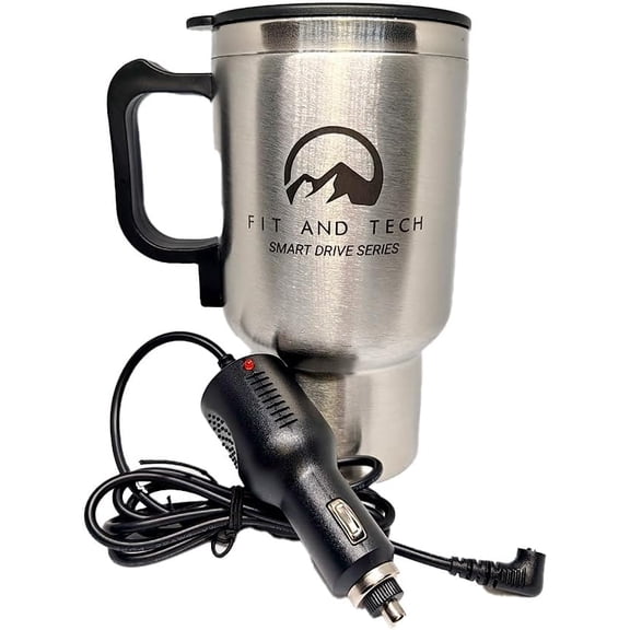 Smart Drive Series Heated Travel Mug with Car Charger 540ml (15 Oz), Stainless Steel