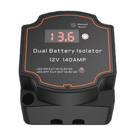 Smart Dual Battery Isolator 12V 140A Digital Voltage Sensitive Relay VSR Split Charge for Campers Car RV Marine Truck