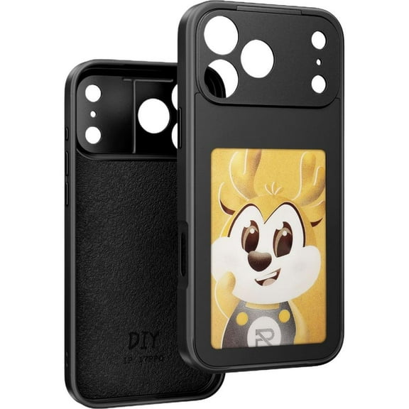 Smart E-Ink Screen Phone Case, DIY Phone Case with NFC - DIY Custom Image Ink Screen for iPhone 17/17 Pro/17ProMax, Couple Family Photo Customization Christmas Gift