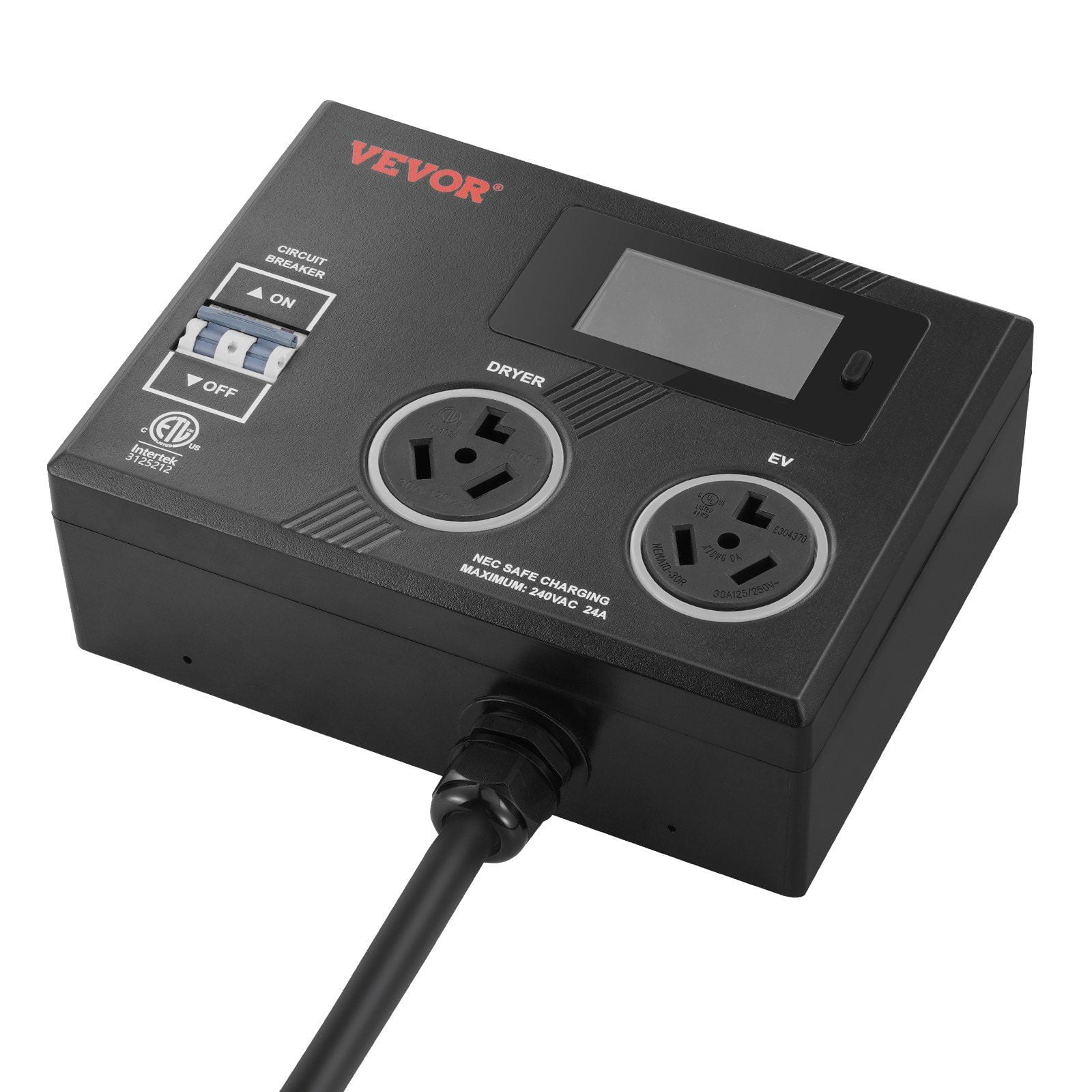 Smart EV Dryer Splitter with 3-Color LED, 240V Power Distribution, NEMA ...