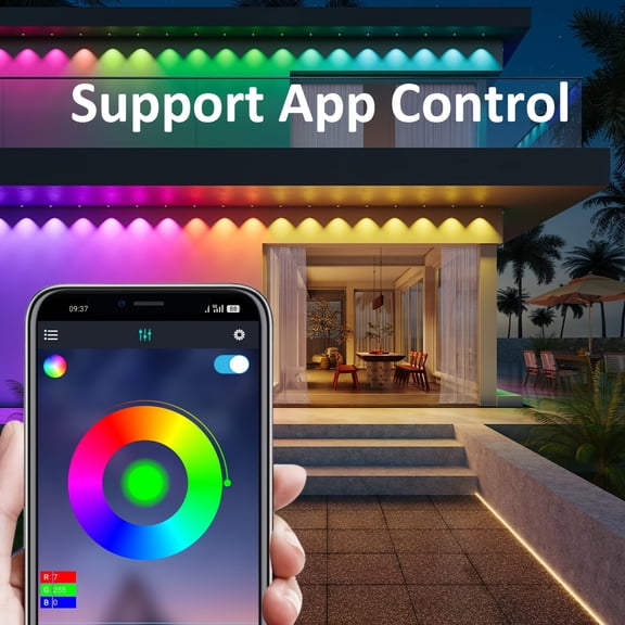 Smart Eaves Lights, Permanent Outdoor Lights 75 Scene Modes For Christmas, RGB LED Lights For Daily And Accent Lighting