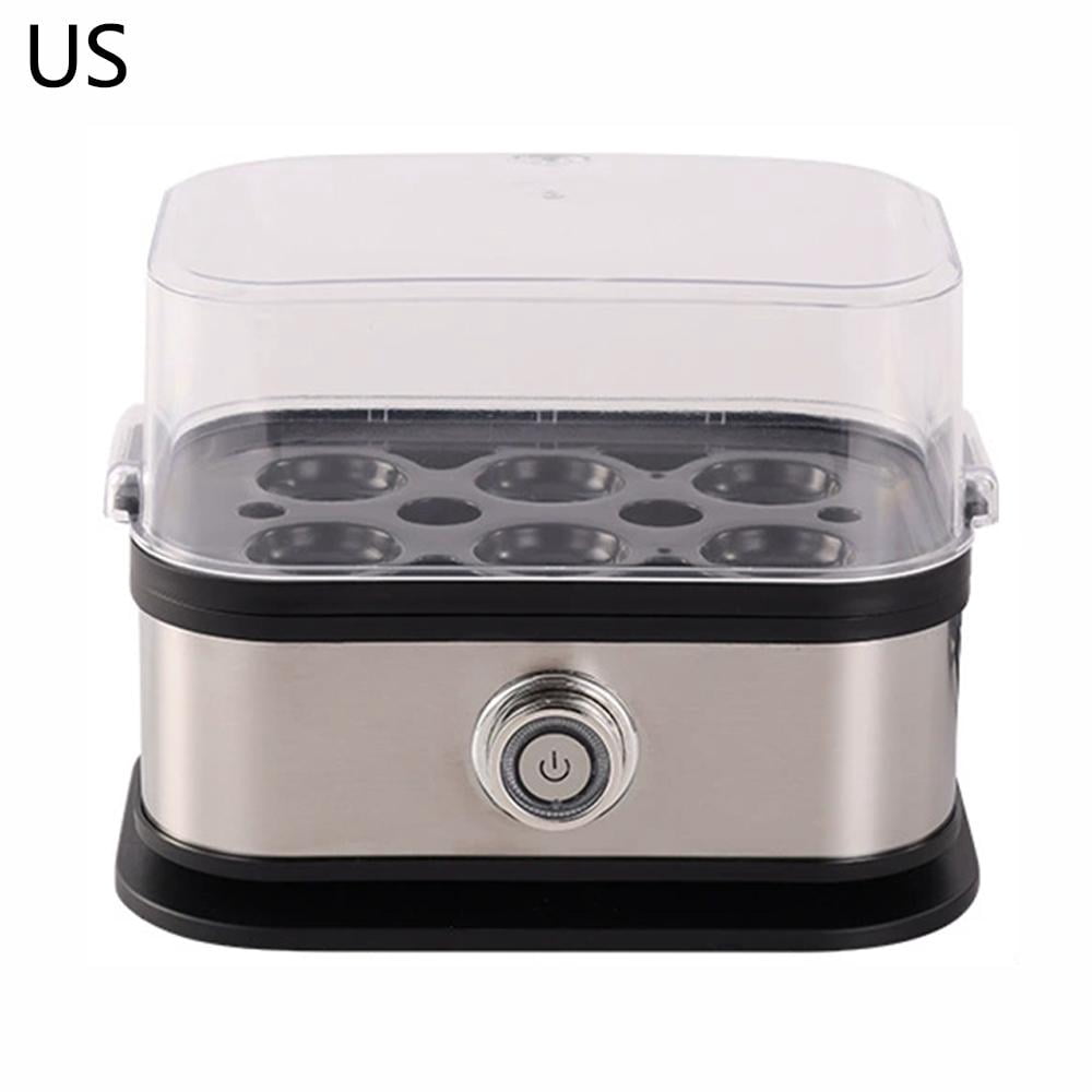 Smart Egg Cooker with Auto Shut, Effortless Egg Cooking with The Stainless Steel Egg Cooker, Electric Rapid Egg Boiler for 6 Eggs, Multi-Function Soft, Medium, Hard Boile