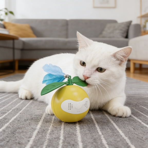 Smart Electric Cat Rolling Ball Toy, No Laser - Interactive Teaser For Cats - Self-Play & Amusement, Auto-Rolling Teasing & No Laser Design - Cat Entertainment Indoor Pet Toy For