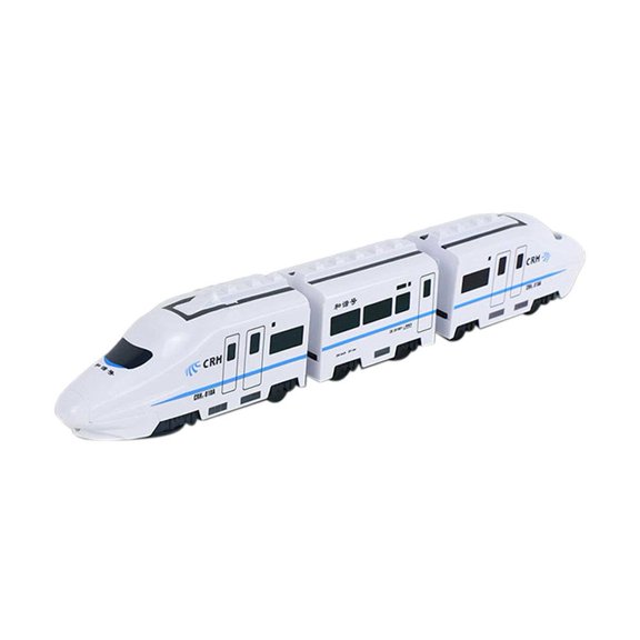 Smart Electric Chain Train Toy for Kids, Battery Powered High Speed Train with Flashing Lights