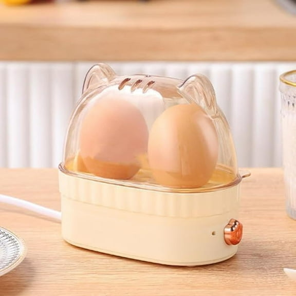Smart Electric Egg Cooker for Kitchen, Mini Rapid Egg Cooker for Hard Boiled Eggs, Portable 2 Eggs Capacityelectric Egg Boiler for Breakfast Preparation, Auto Shut Off (Orange)