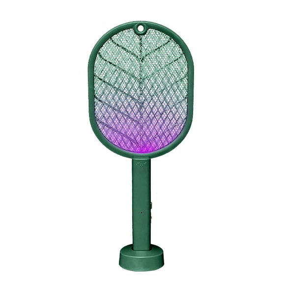 Smart Electric Fly Swatter for Home Office,USB Rechargeable Fly Swatter 2 in Multifunctional Fly Swatter with Purple Light
