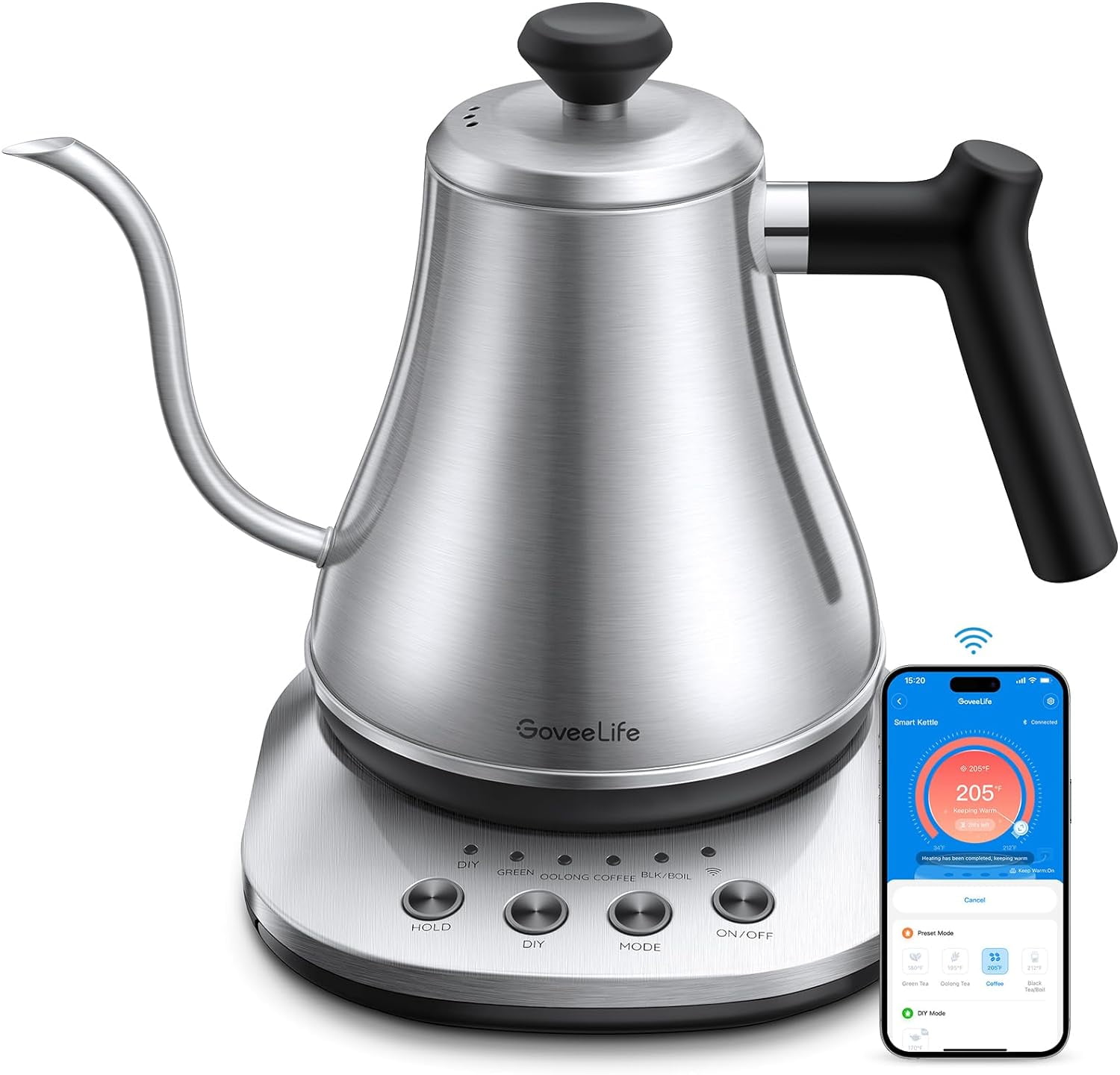 Smart Electric Kettle, 0.8L WiFi Gooseneck Kettle Compatible with Alexa