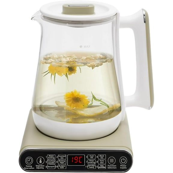 Smart Electric Kettle with Tea Infuser for Loose Leaf Tea 1.7 L Electric Tea Kettle with Timer 800W Variable Temperature Control Hot Drink Making Daily Home Tea Brewing