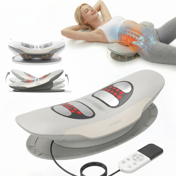 Smart Electric Lumbar Massager with Adaptive Air‑Pressure Support, Vibration Massage, Soothing Heating, Gentle Left‑Right Oscillation, Adjustable Height & Timer Lumbar Massager