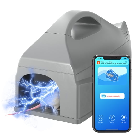 Smart Electric Mouse Traps for Indoor Home, Reusable WiFi Humane Rat Trap with App Push Notification,  Combos No Touch Mice Zapper Rodent Killer