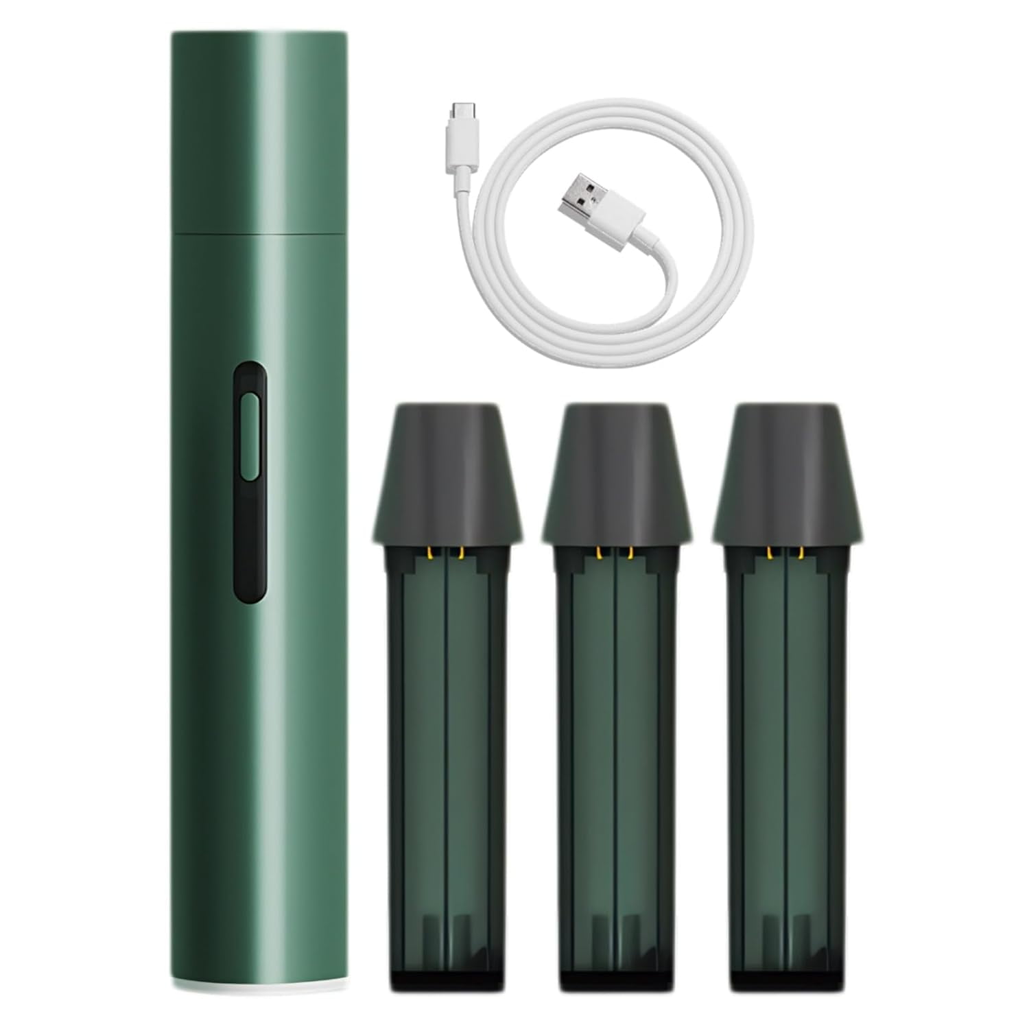 Smart Electric Oral Spray, Rechargeable Electronic Oral Care Fresh Mouth Mist Spray, Reusable Portable Breath Freshener, Sugar-Free Alcohol Free for Bad Breath, with 3 Flavors Spray Liquid (Green)