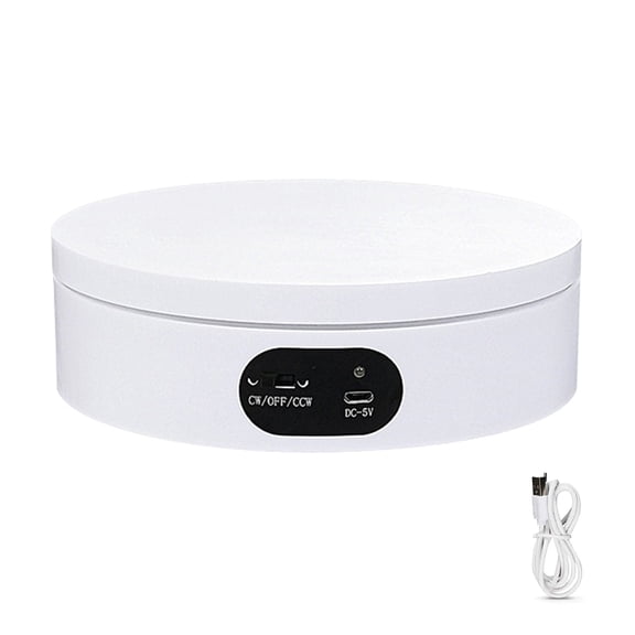Smart Electric Turntable Jewelry Holder Automatic Rotating Platform 15s/turn Low Noise for Photography Studio Work