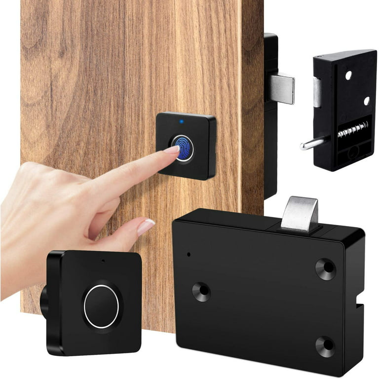Smart Electronic Cabinet Locks Kit Set, Fingerprint Lock for Box Furniture  Drawer Lock Cupboard, Home & Office Hidden File Cabinet Locks, Keyless