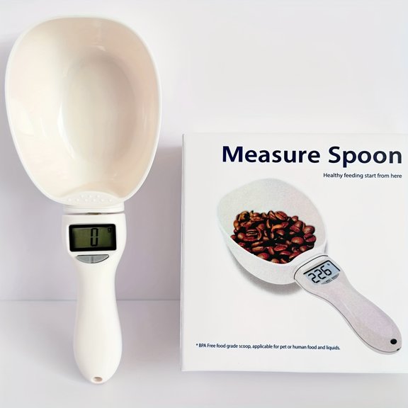 Smart Electronic Measuring Spoon – Precision Digital Kitchen Scale with Grams, Ounces, Milliliters, One-Touch Operation, Non-Slip Grip – Compact Design, Dishwasher Safe