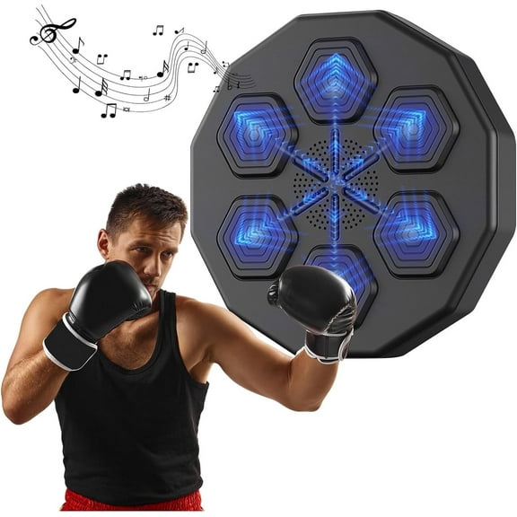 Smart Electronic Music Boxing Machine, Wall Mounted Boxing Machine Training Punching, Smart Boxing Target Workout Machine for Home,Indoor and Gym
