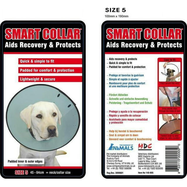 Smart Elizabethan Dog Collar Aids Recovery &amp; Protects Pet Dog/Cat E-Collar