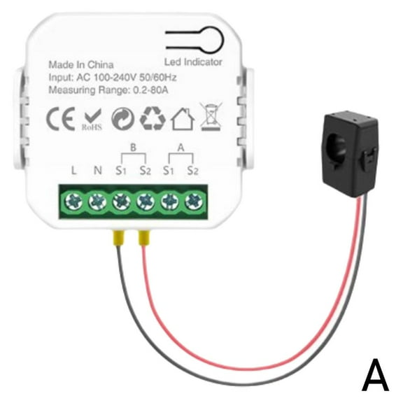 Smart Energy Monitor,WiFi Smart Energy Monitor Switch Meter,Single/Dual Channel Smart Power Meter Energy Monitor, with Smart