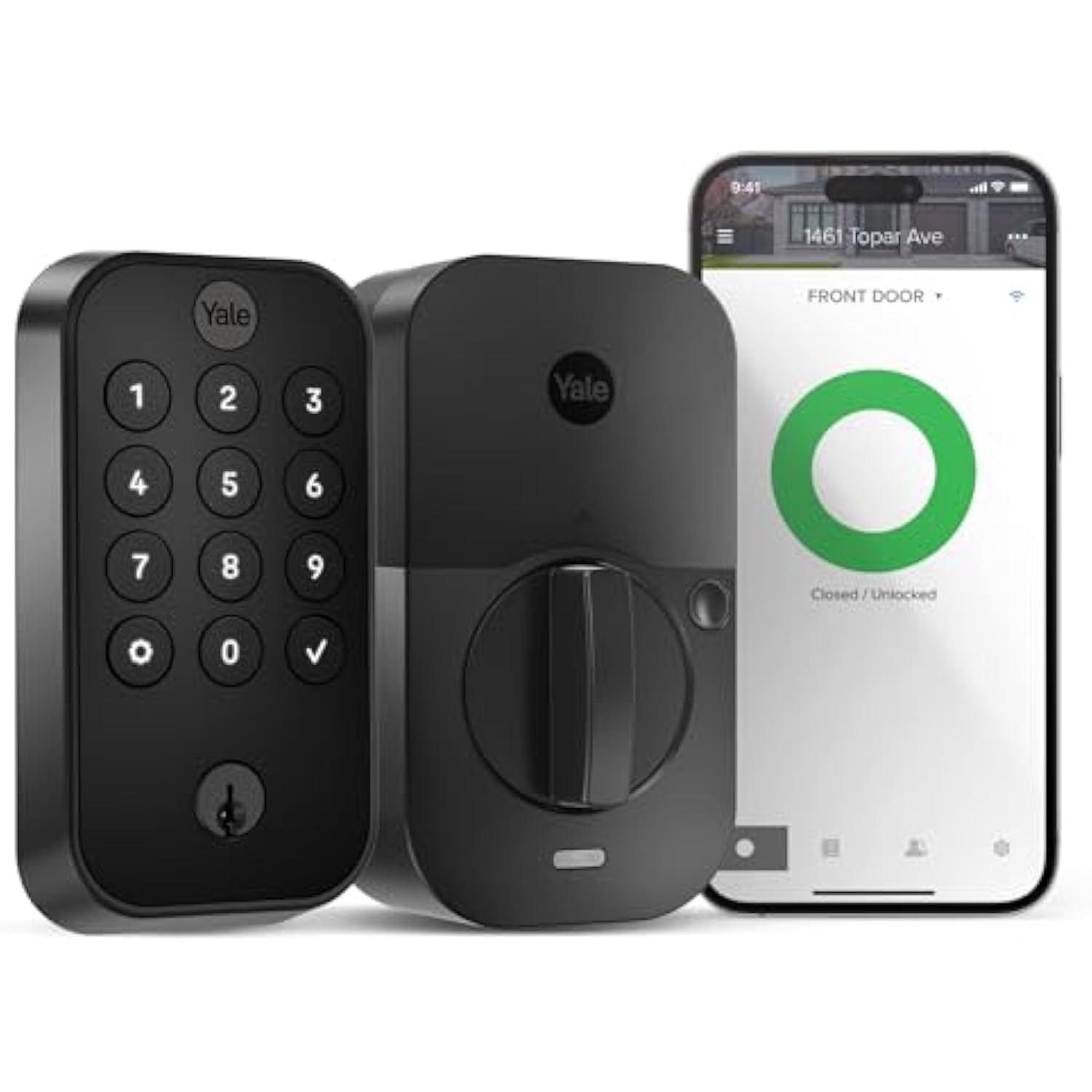 Smart Entry Door Lock with Wi-Fi Connected Keypad for Code Entry and ...