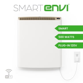 Smart Envi 120v Plug-in Electric Panel Wall Heater - 500 Watts - 4th Gen (SE5012P)