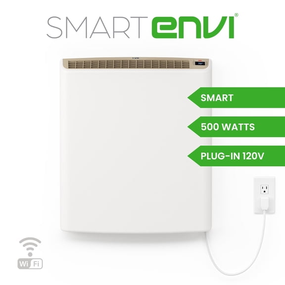 Smart Envi 120v Plug-in Electric Panel Wall Heater - 500 Watts - 4th Gen (SE5012P)