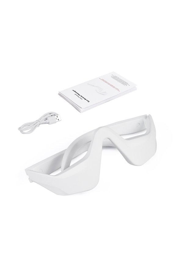 Smart Eye Wellness Glasses with Microcurrent & Red Light, Portable Visual Fatigue Relief Tool for Computer Users and Gamers, 3 Intensity Levels, Cordless Eye Care Companion for Modern Life