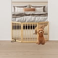 thumbnail image 1 of Smart FENDEE Bamboo Dog Gate Freestanding Pet Gate with 2 Support Feet for Doorways,Natural,24"H, 1 of 6